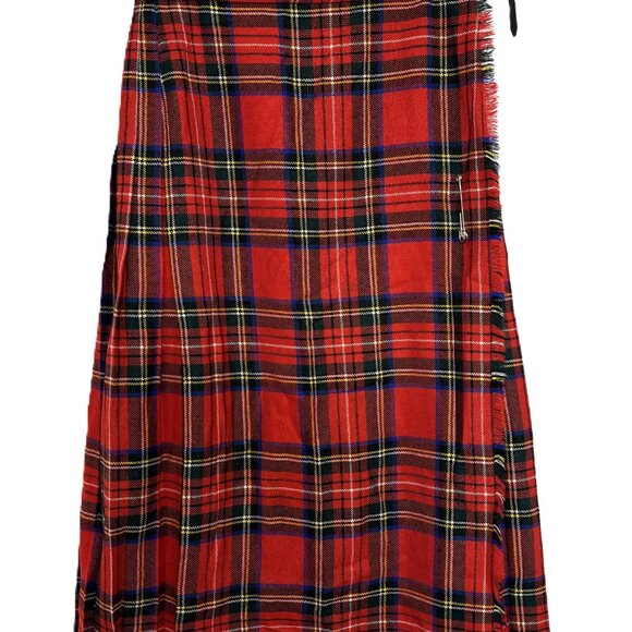 Highland Home Industries Made in Scotland Red Plaid Kilt Size 14 Vtg - Picture 2 of 12